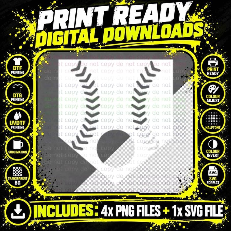 Baseball Diamond Laces Baseball T-Shirt Png SVG Digital Bundle