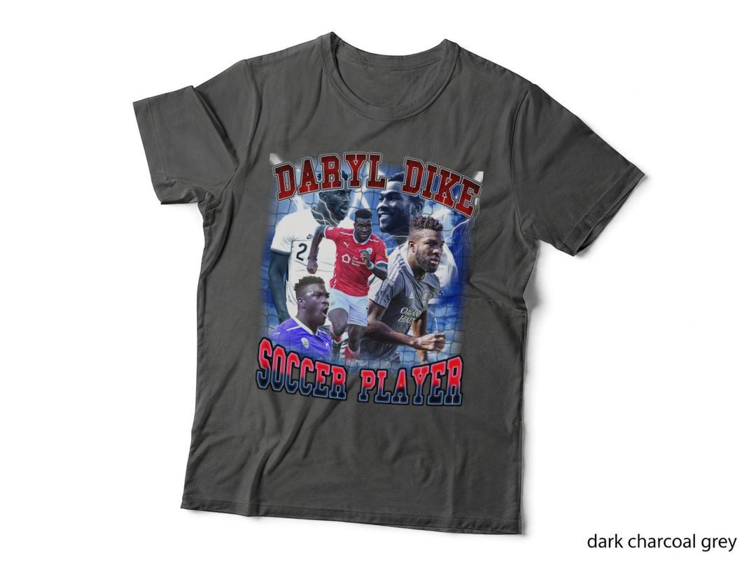 Daryl Dike Soccer Player Footballer Dynamic Blue Splash Multiple Players T-Shirt