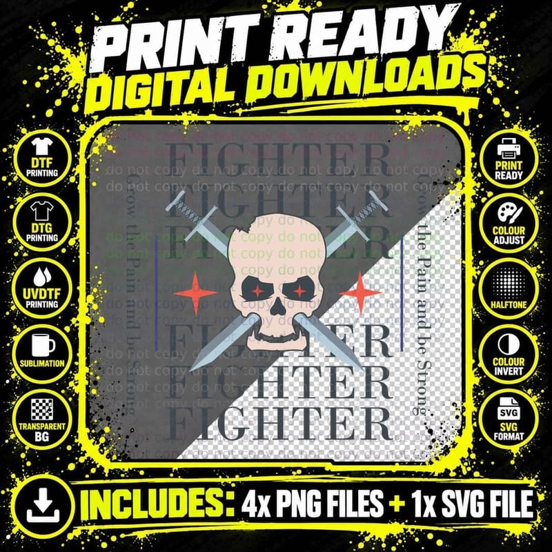 Fighter Grow the Patriarch Strong T-Shirt Png SVG Digital Bundle