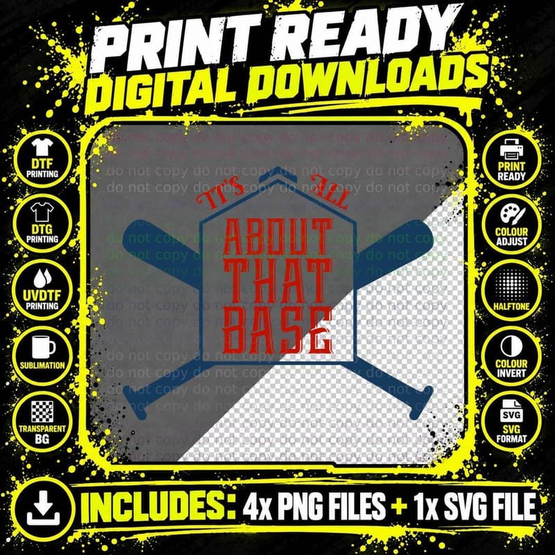 It's All About That Base T-Shirt Png SVG Digital Bundle