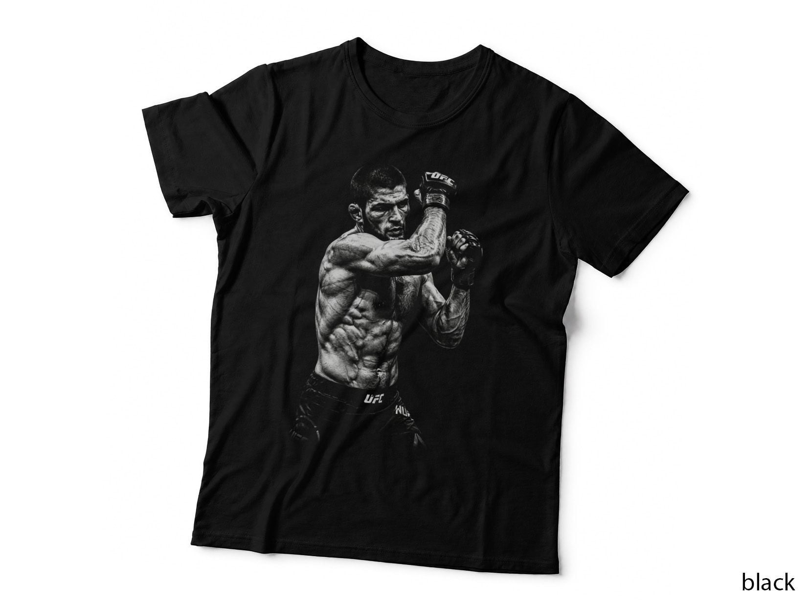 Khabib Nurmagomedov T-Shirt, Halftone MMA Defensive Guard Graphic Tee