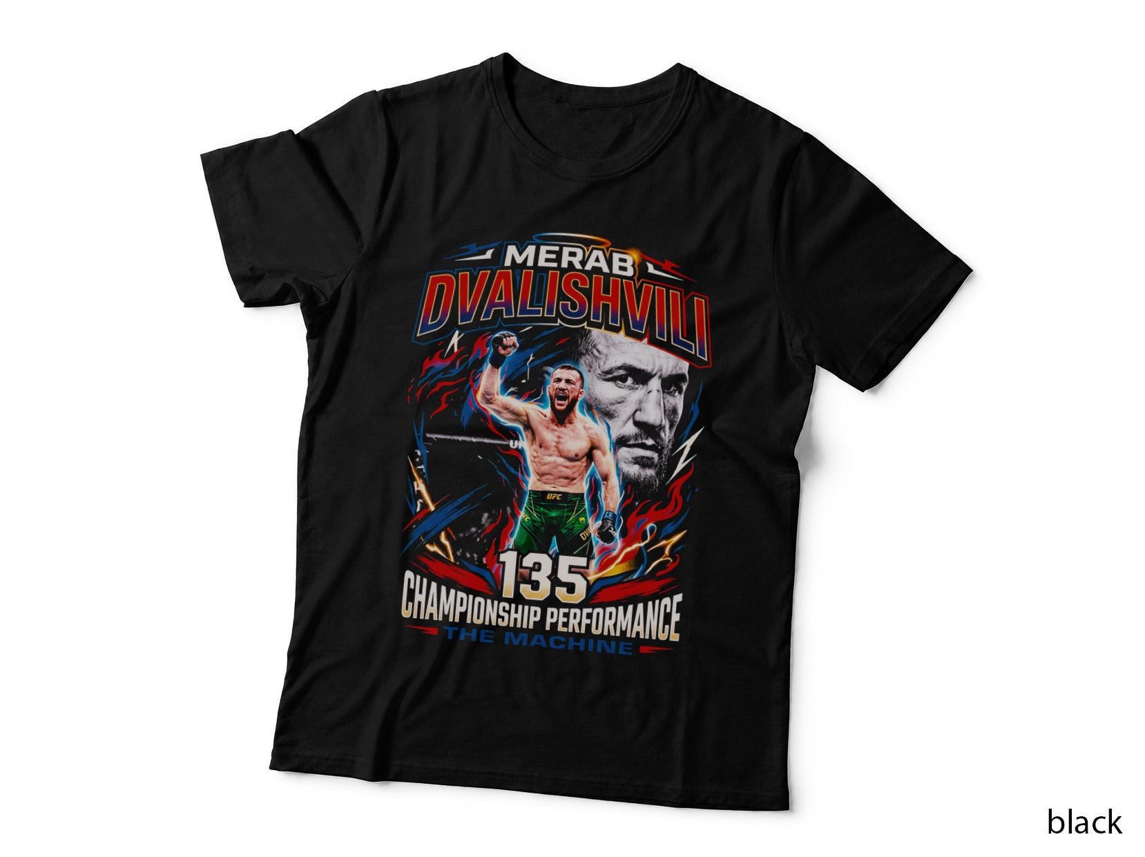 Merab Dvalishvili 135 Championship Performance the Machine MMA Fighter T-Shirt