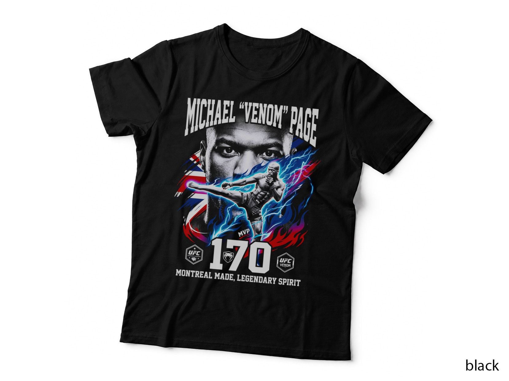 Michael Venom Page MVP 170 Montreal Made Legendary Spirit Fighter T-Shirt