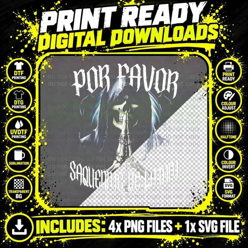 Por Favor Saqueme De Latam T-Shirt Png SVG Digital Bundle
