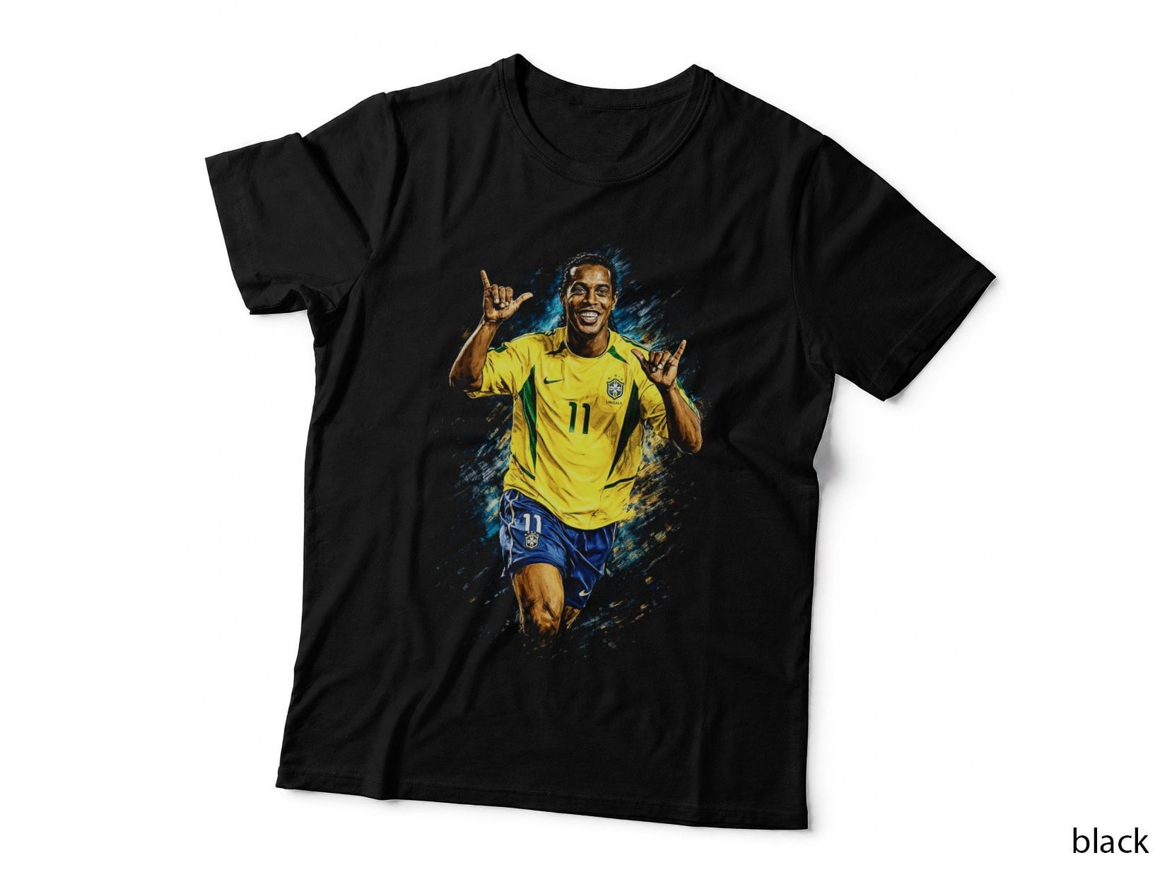 Ronaldinho Shaka Hand Gesture Both Hands Big Smile Brazil Kit T-Shirt