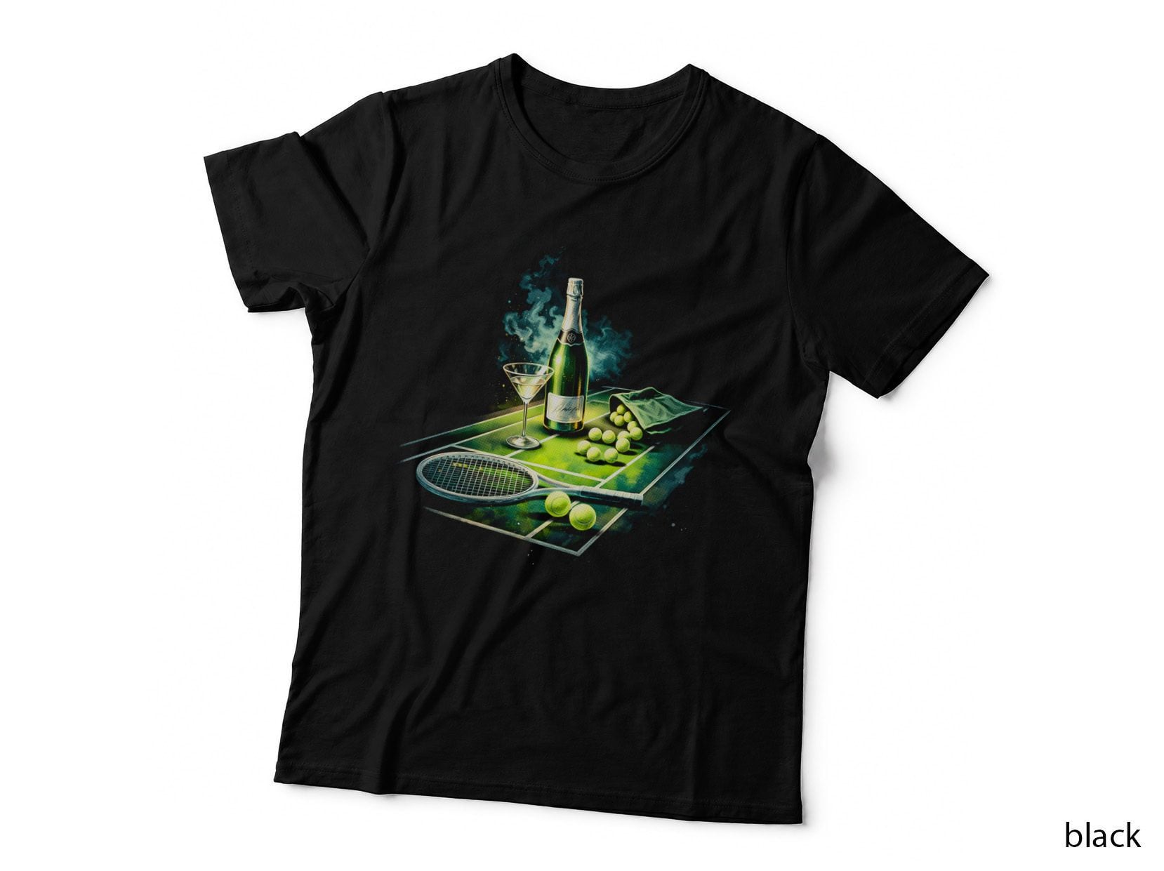 Tennis Court Luxury T-Shirt, Halftone Old Money Luxury Graphic Tee