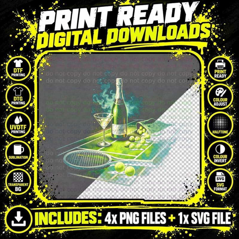 Tennis Court Luxury T-Shirt, Halftone Old Money Luxury Png SVG Digital Bundle