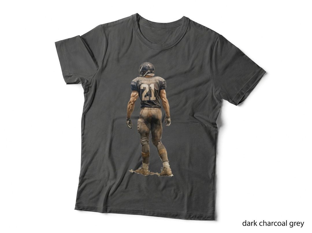 21 Football T-Shirt, Football Player in Uniform Graphic Tee