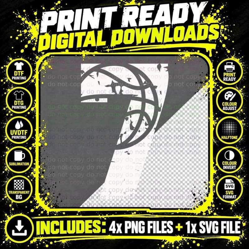 7 Basketball T-Shirt, Number Seven with Barbed Wire Png SVG Digital Bundle