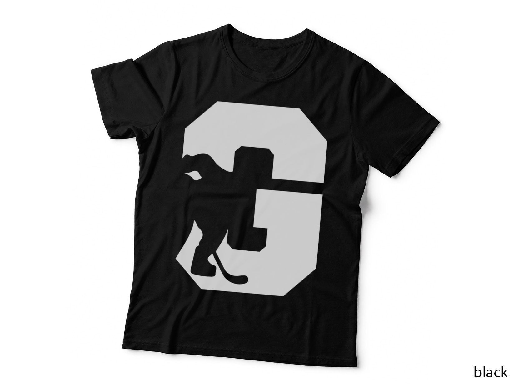 Abstract Figure Within Letter G Hockey T-Shirt, Hockey Graphic Tee