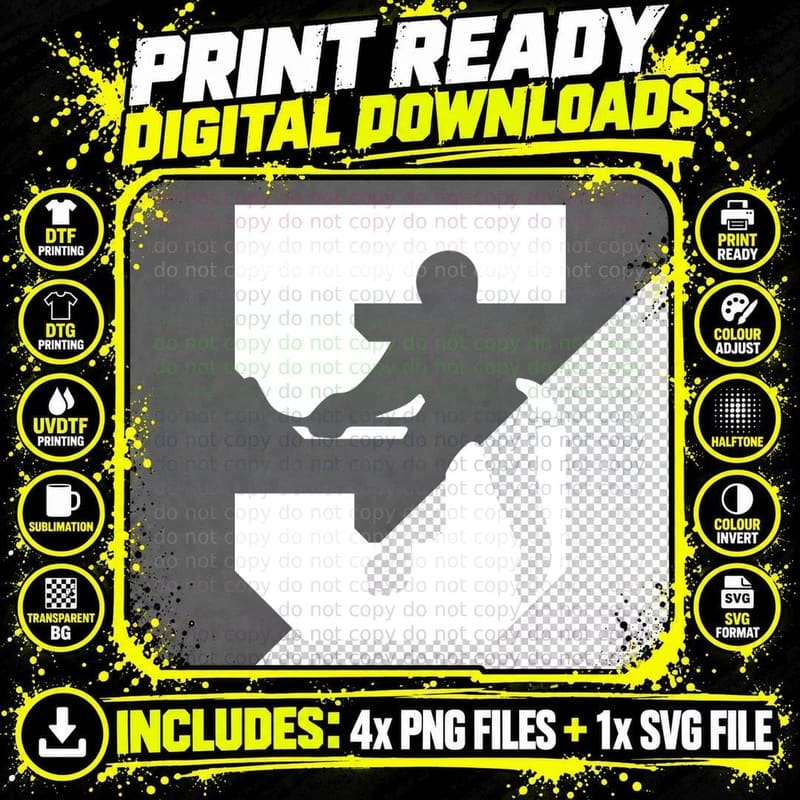 Abstract Figure in Black Silhouette Hockey T-Shirt Png SVG Digital Bundle