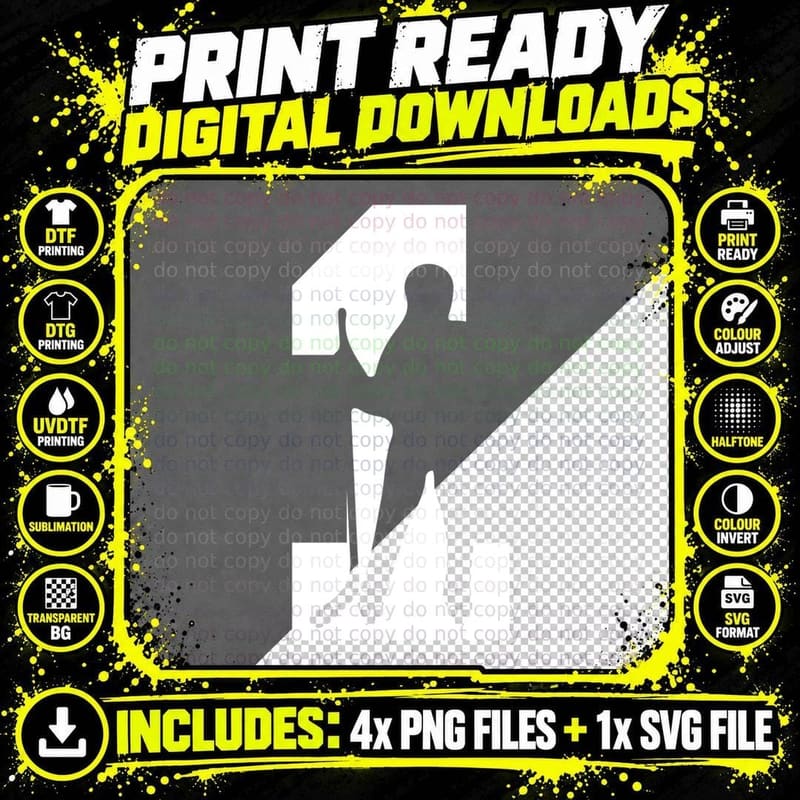 Abstract Figure in Shadow Hockey T-Shirt Png SVG Digital Bundle