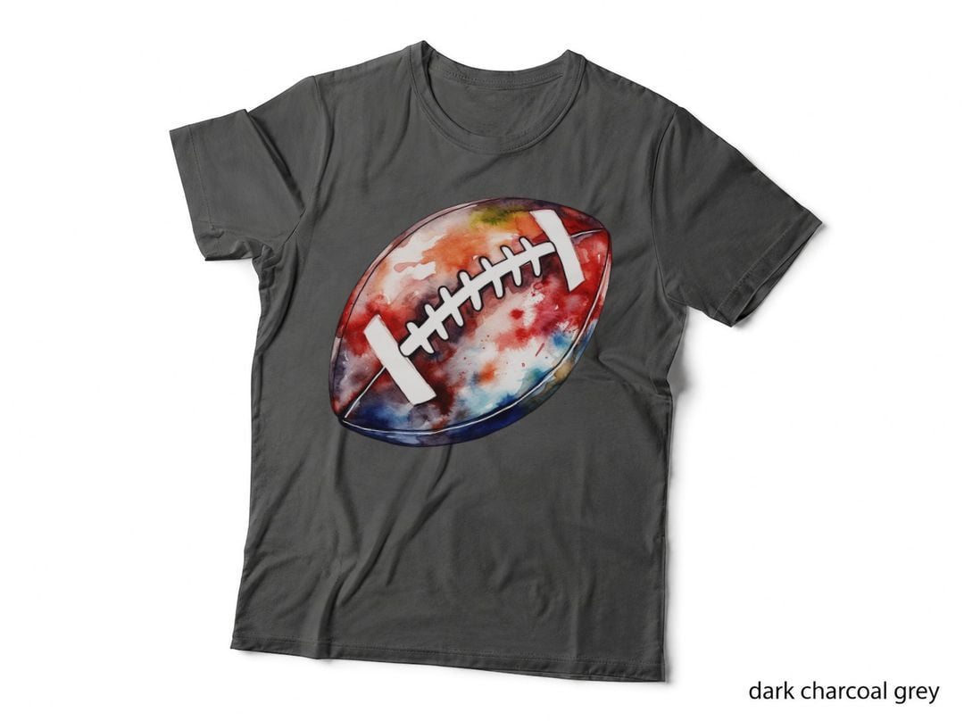 Abstract Football with Vibrant Colors Football T-Shirt, Football Graphic Tee