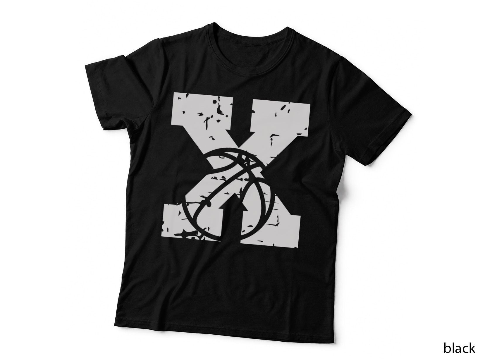 Abstract Letter X with Arrows Basketball T-Shirt, Basketball Graphic Tee