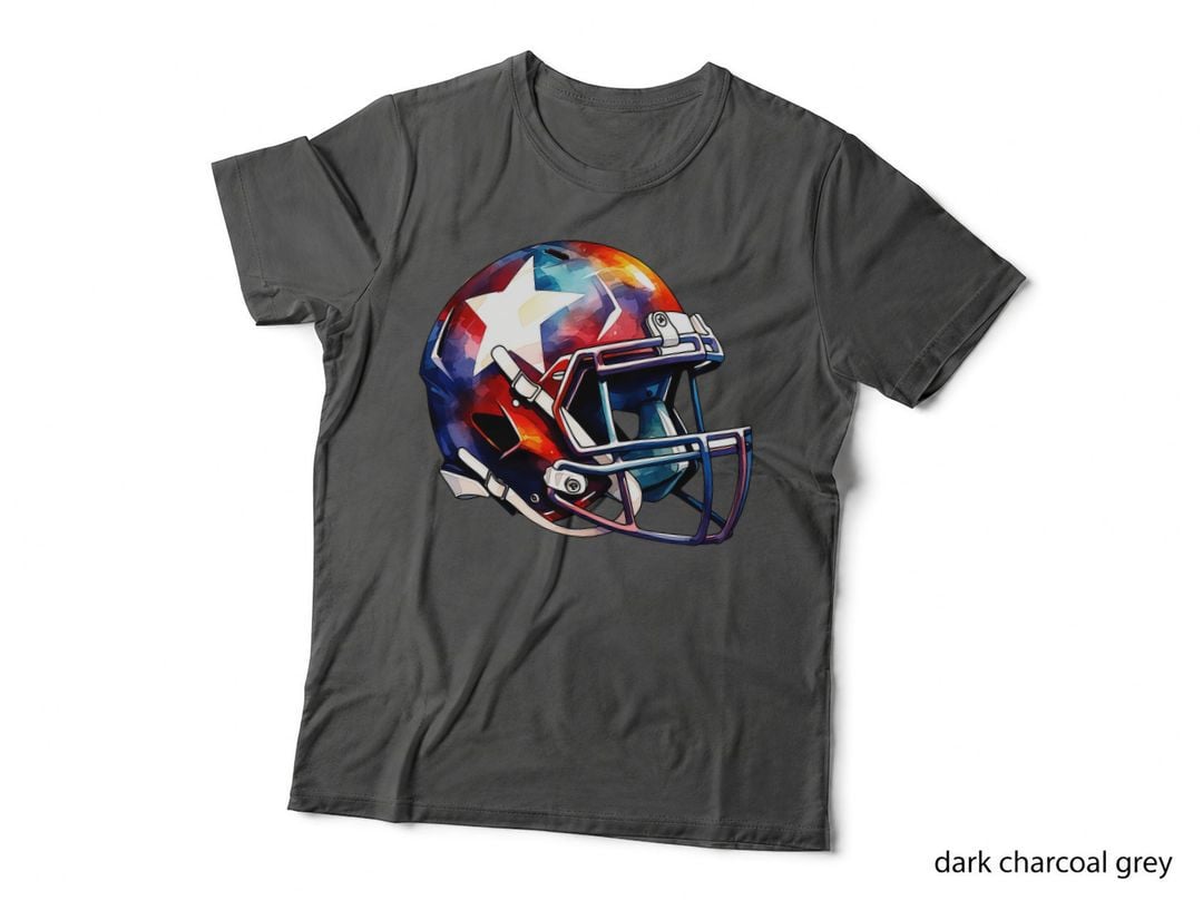 American Football Helmet Artwork Football T-Shirt, Football Graphic Tee