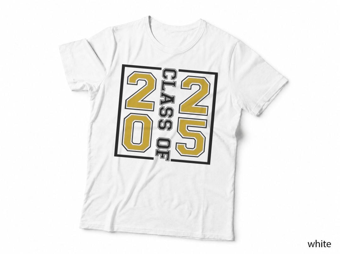 Athletic Gear-Style Numbers Graduation T-Shirt, Senior Grad Graphic Tee