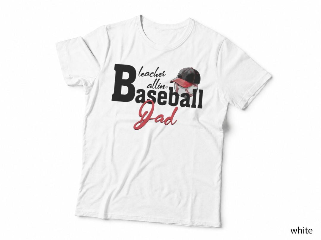 Baseball Dad Softball T-Shirt, Baseball Dad Cap Scene Graphic Tee
