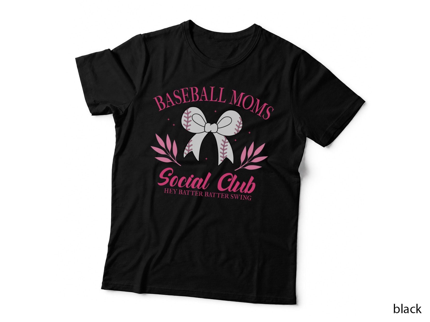 Baseball Moms Social Club Hey Batter Swing Sport Mom T-Shirt