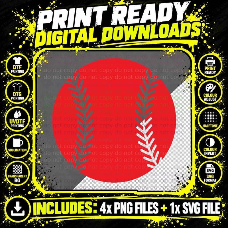 Baseball Stitch Design Baseball T-Shirt Png SVG Digital Bundle
