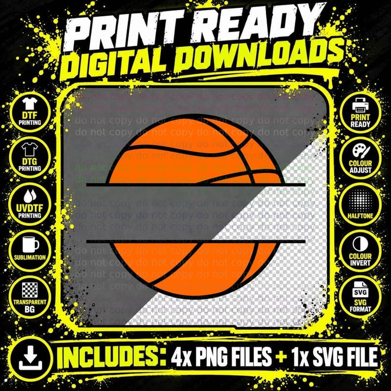 Basketball Hoop Design Basketball T-Shirt Png SVG Digital Bundle