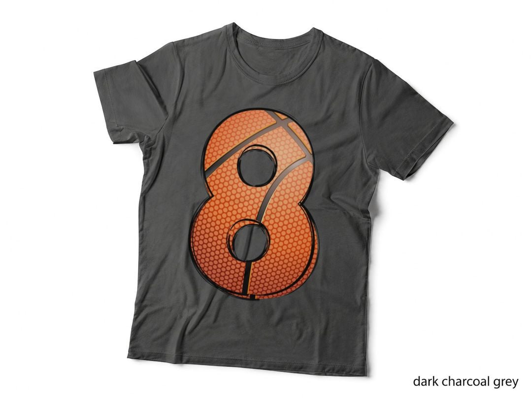 Basketball Number Eight Basketball T-Shirt, Basketball Graphic Tee
