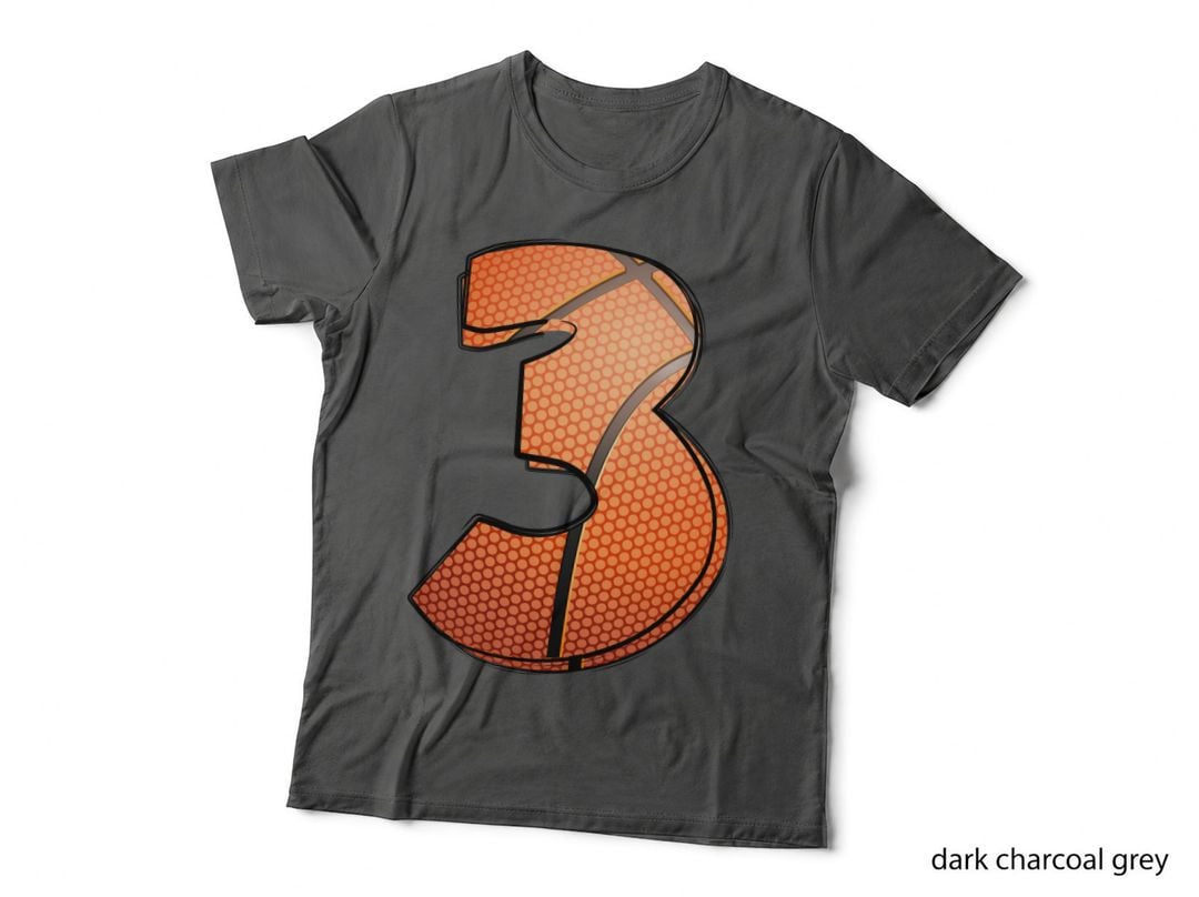 Basketball Number Three Basketball T-Shirt, Basketball Graphic Tee
