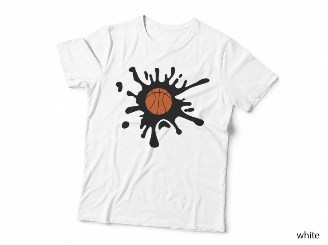 Basketball Splatter Graphic Basketball T-Shirt, Basketball Graphic Tee