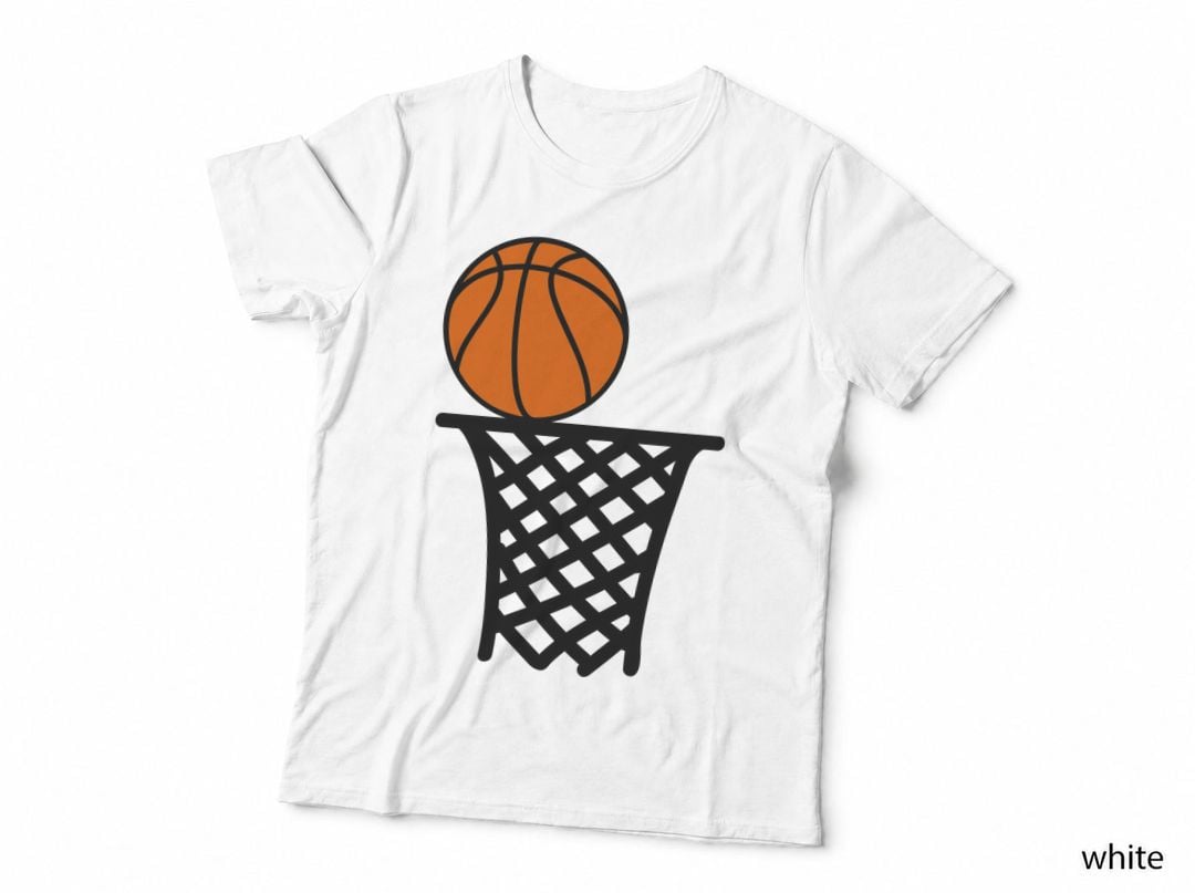 Basketball into Hoop Basketball T-Shirt, Basketball Graphic Tee