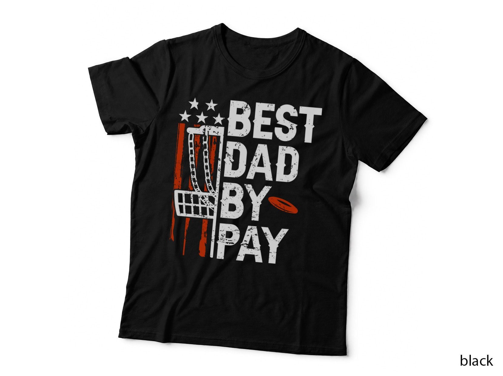 Best Dad by Pay Disc Golf T-Shirt, Patriotic Film Reel Graphic Tee