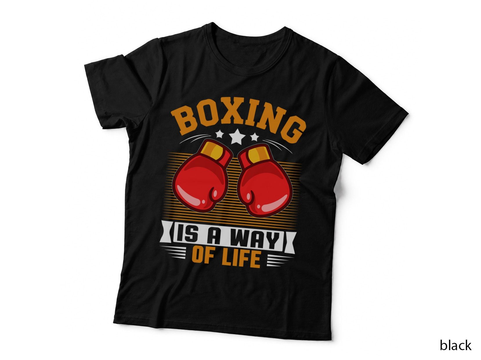 Boxing Is a Way of Life Boxing T-Shirt, Boxing Gloves Stars Stripes Graphic Tee