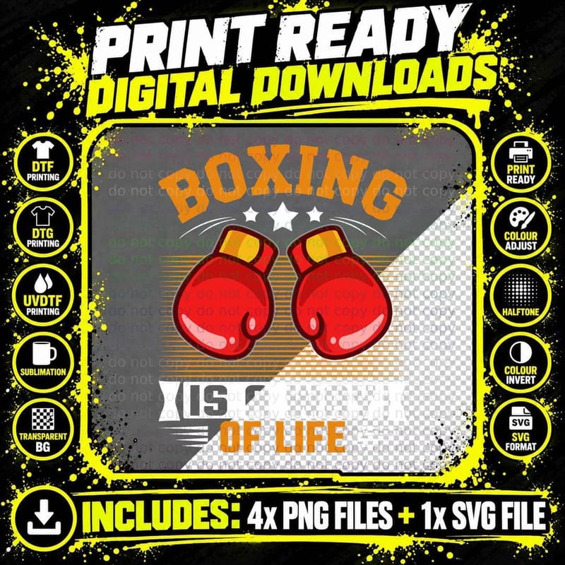 Boxing Is a Way of Life Boxing T-Shirt Png SVG Digital Bundle