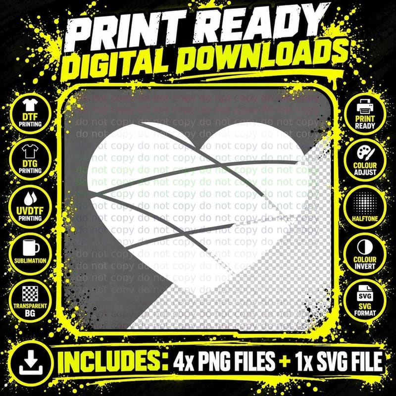 Broken Heart Pattern Basketball T-Shirt Png SVG Digital Bundle