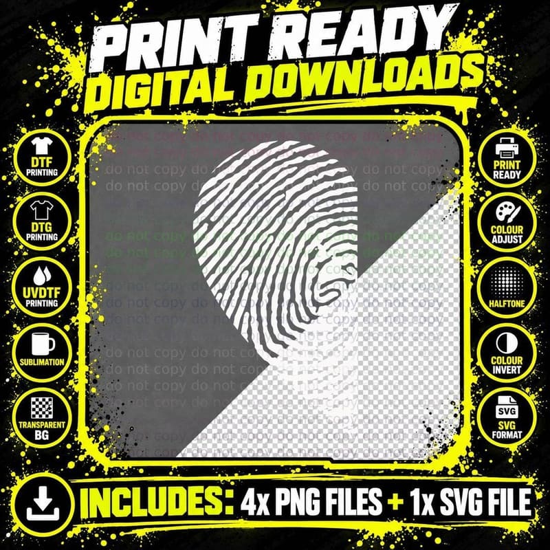Fingerprint Swirl on Gray Basketball T-Shirt Png SVG Digital Bundle