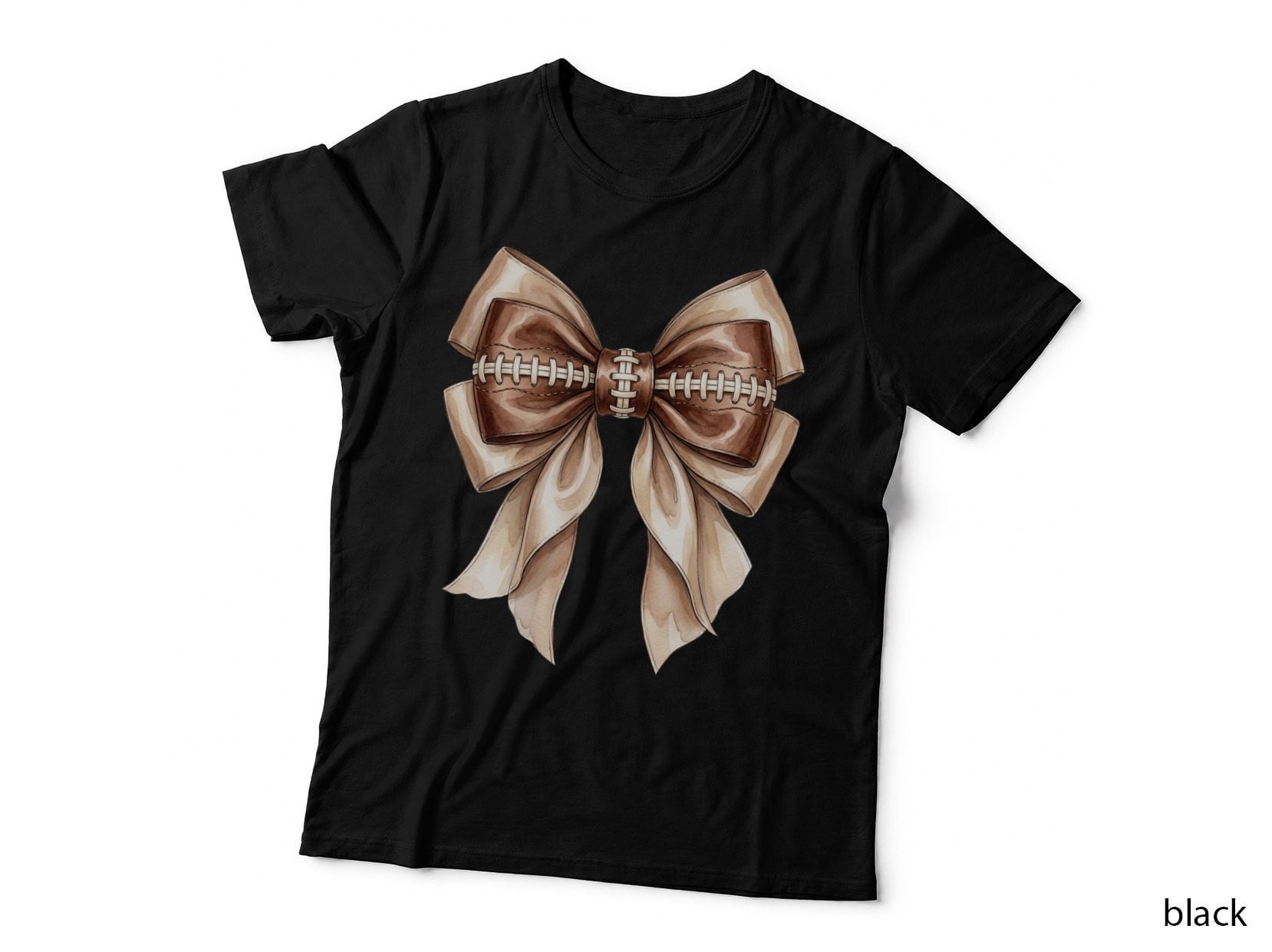 Football Bow Tie Design Football T-Shirt, Football Graphic Tee
