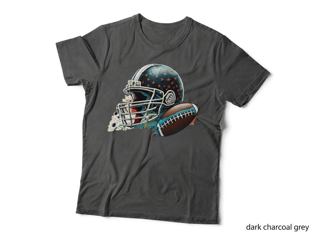 Football Helmet and Ball with Stars Football T-Shirt, Football Graphic Tee