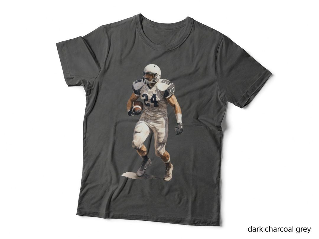 Football Player Running with Ball Football Graphic T-Shirt