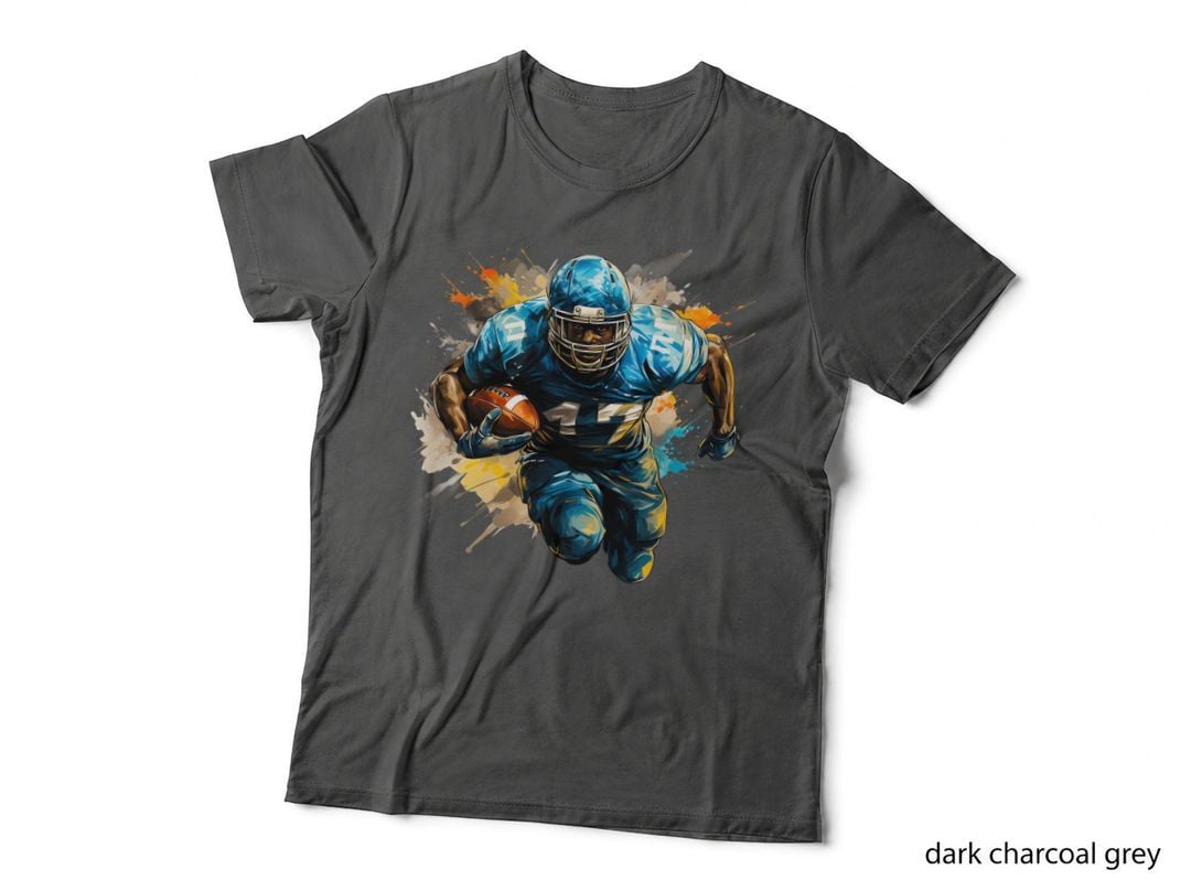 Football Player Running with Ball Football Style T-Shirt, Football Graphic Tee