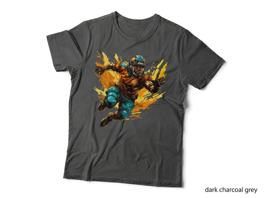 Football Player in Action with Vibrant Colors Football T-Shirt