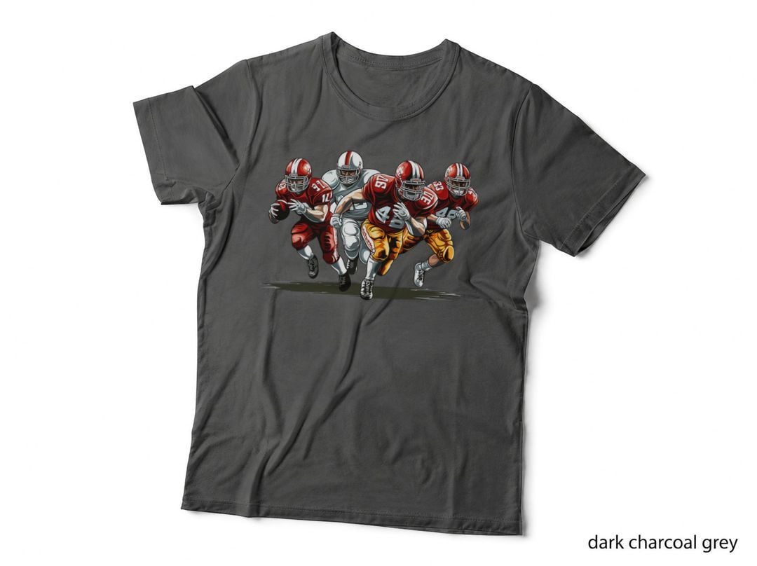 Football Players Running Football T-Shirt, Football Graphic Tee
