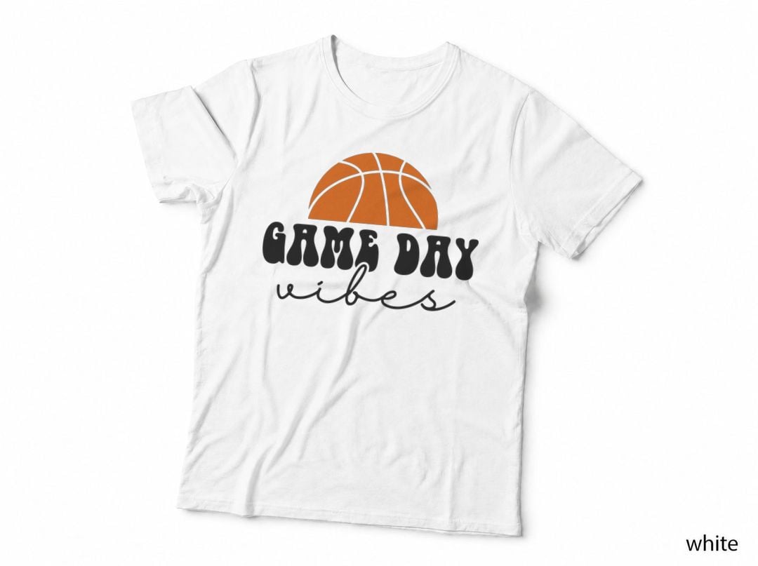 Game Day Vibes Basketball T-Shirt, Basketball-Themed Graphic Tee