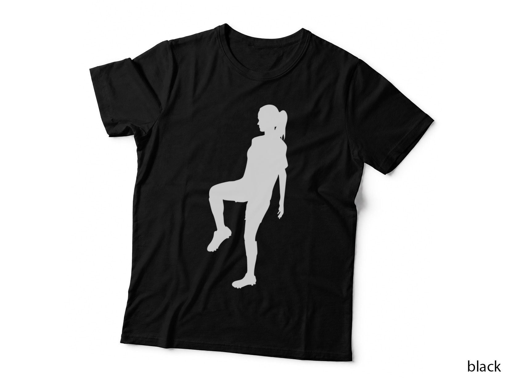 Girl in Athletic Stance Soccer T-Shirt, Soccer Graphic Tee, Soccer Lover Shirt