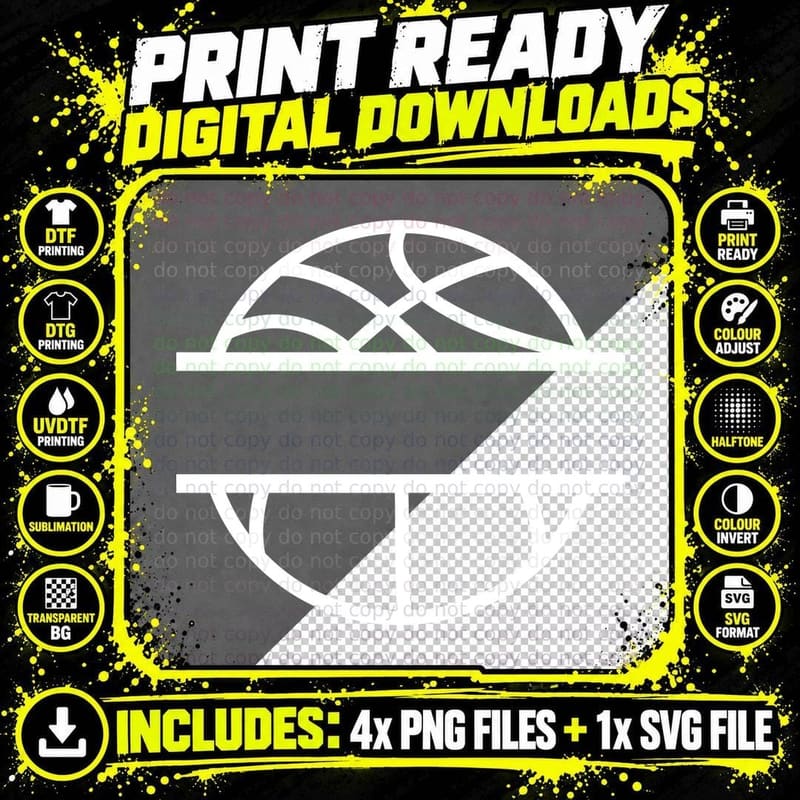 Half-Circle Pattern with Lines Basketball T-Shirt Png SVG Digital Bundle