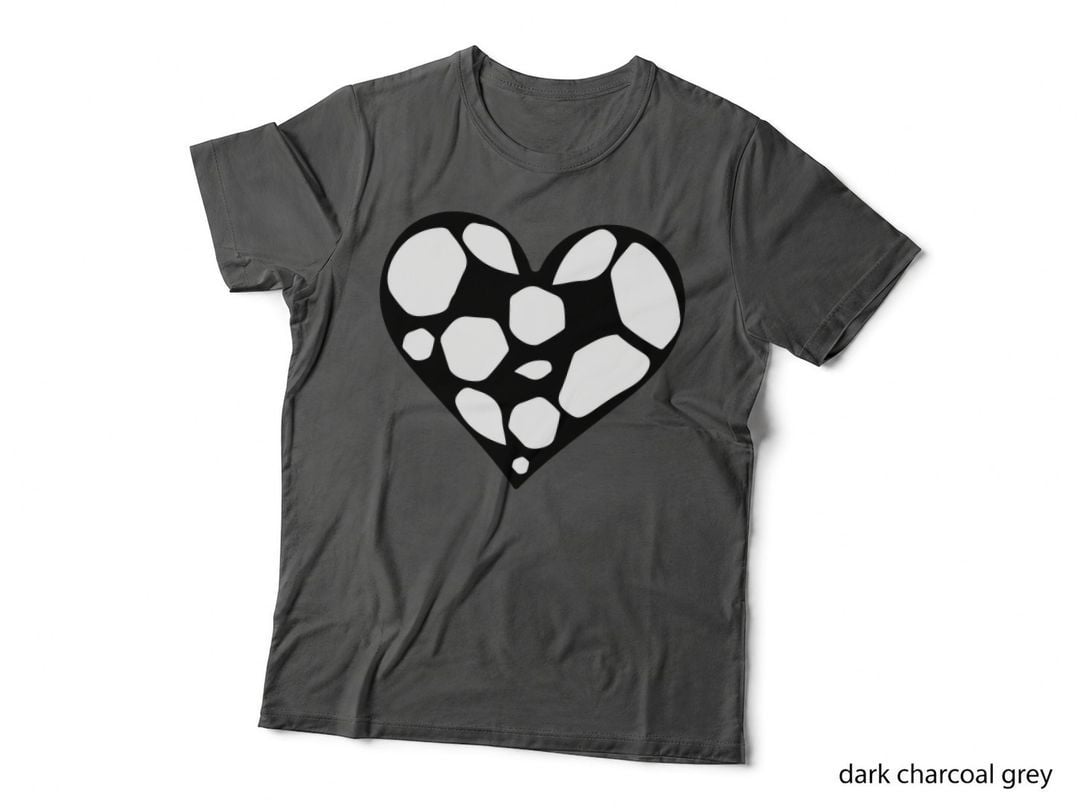 Heart-Shaped Stone Pattern Basketball T-Shirt, Basketball Graphic Tee