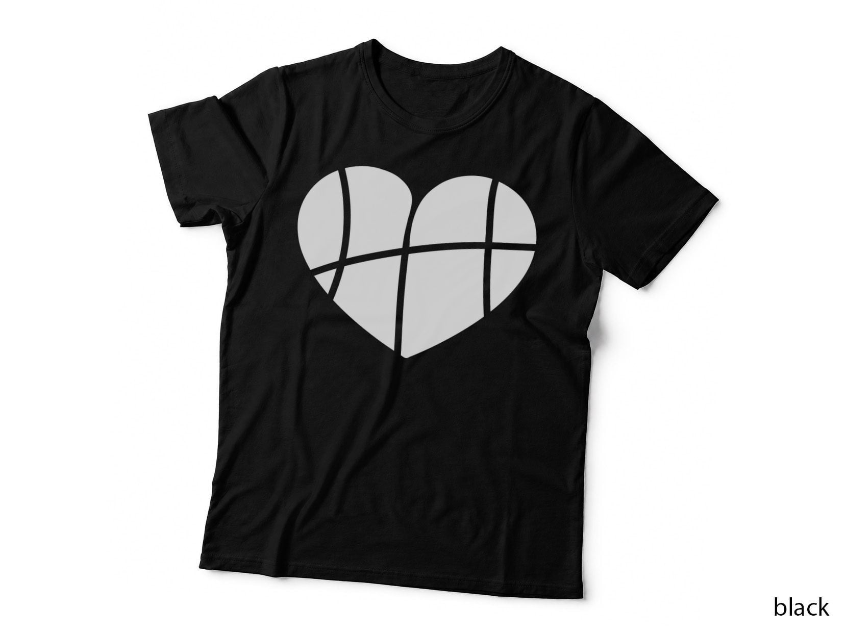 Heart-Shaped Window Grid Pattern Basketball T-Shirt, Basketball Graphic Tee