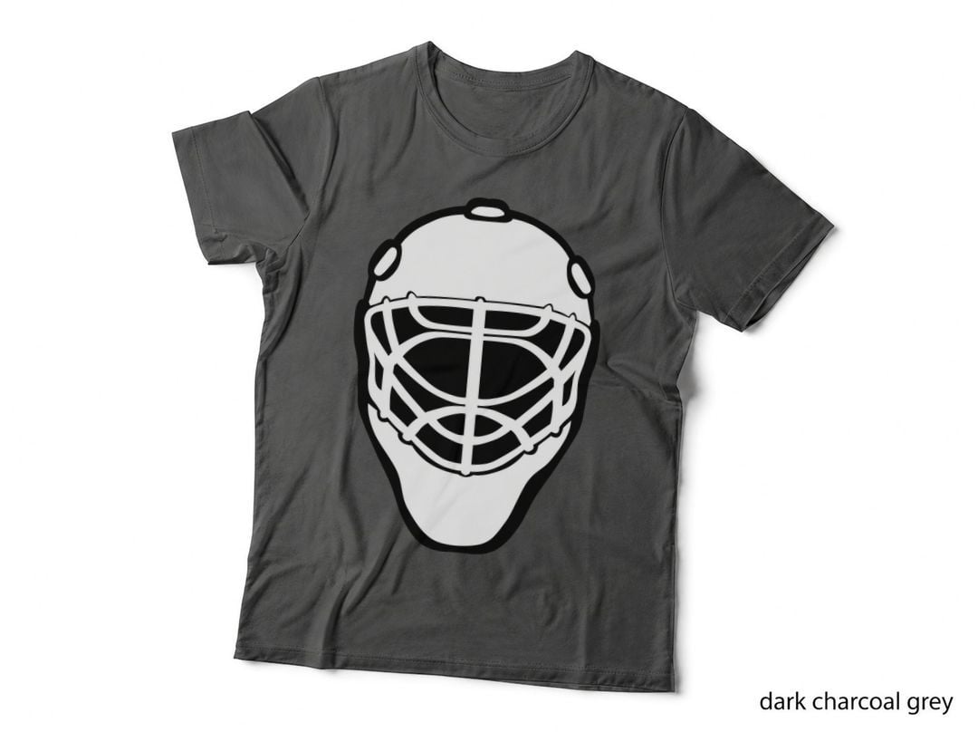 Hockey Goalie Mask Outline Hockey T-Shirt, Hockey Graphic Tee