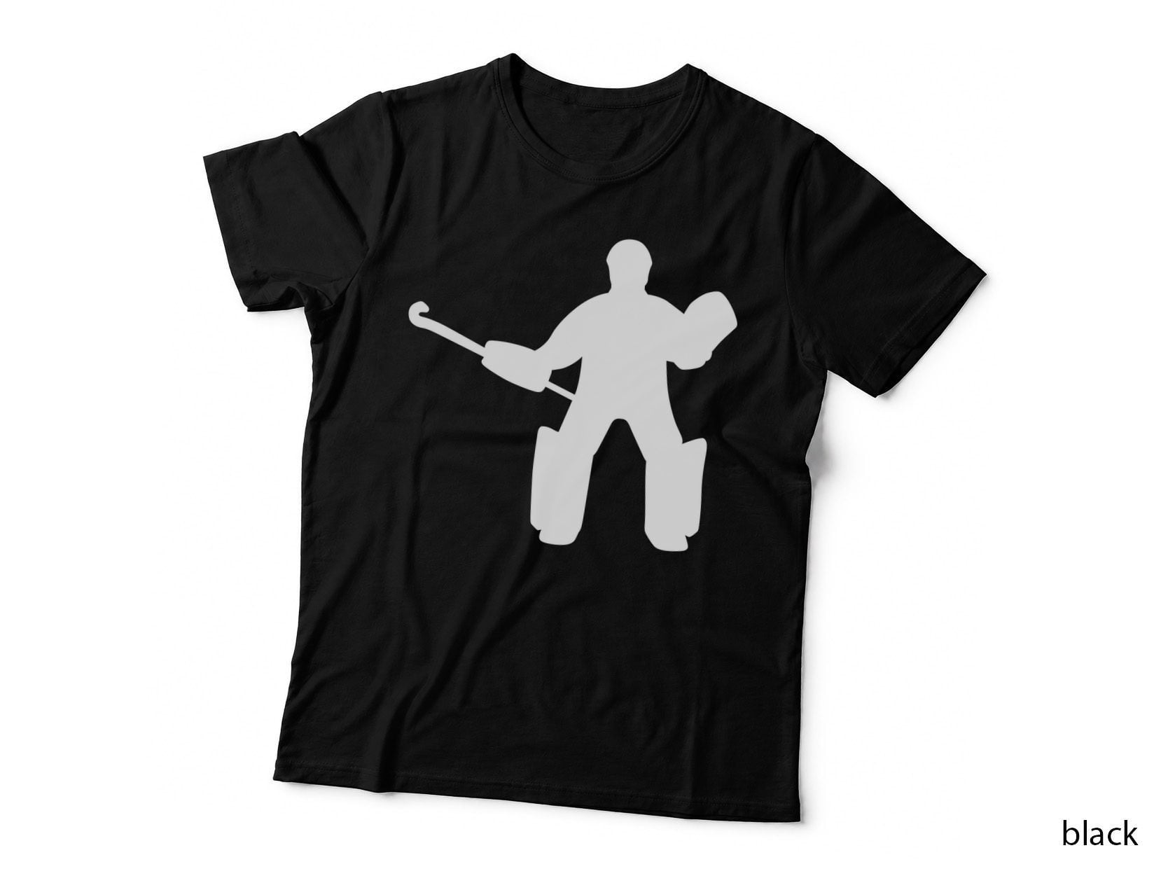 Hockey Goalie Silhouette Hockey Design T-Shirt, Hockey Graphic Tee