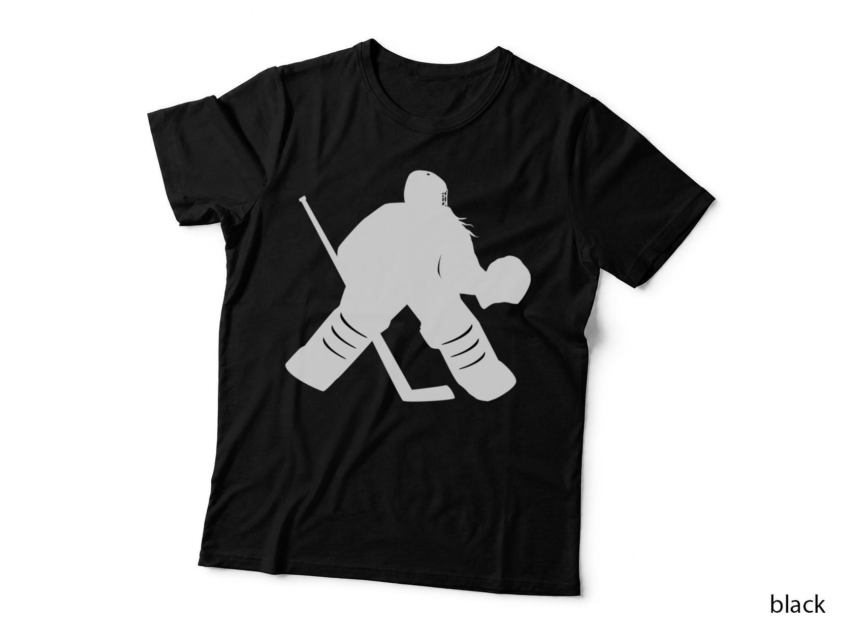 Hockey Goalie Silhouette Hockey T-Shirt, Hockey Graphic Tee, Cute Hockey Shirt
