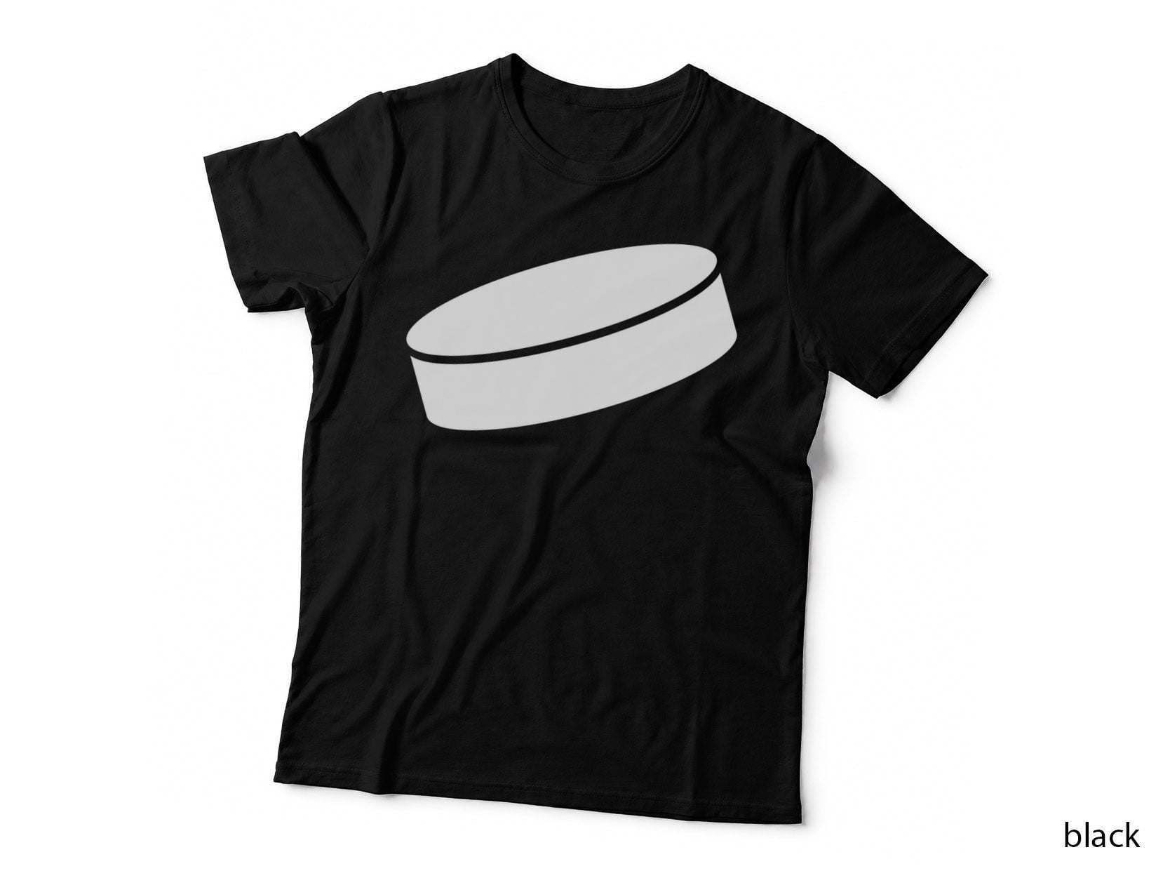 Hockey Puck Silhouette Hockey T-Shirt, Hockey Graphic Tee, Cute Hockey Shirt