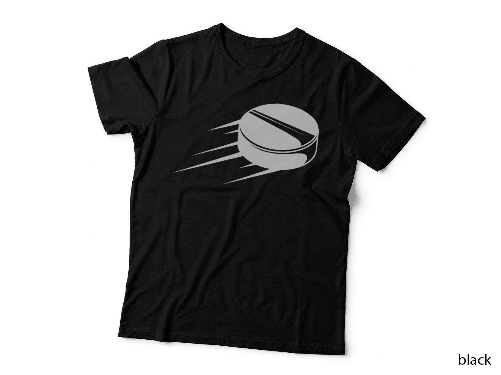 Hockey Puck in Motion Hockey T-Shirt, Hockey Graphic Tee, Hockey Design Shirt