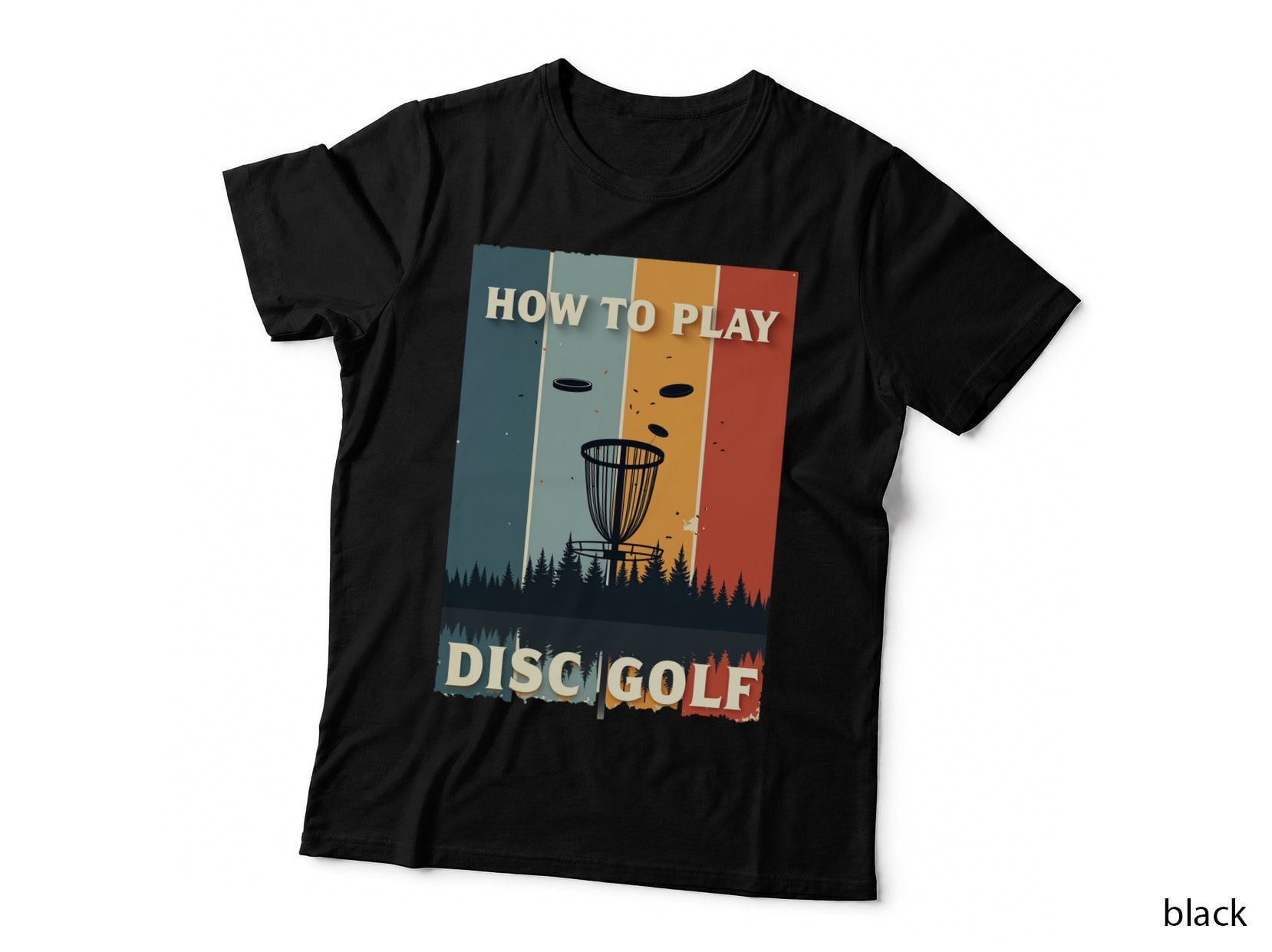 How to Play Disc Golf Disc Golf T-Shirt, Disc Golf Course with Flying Discs
